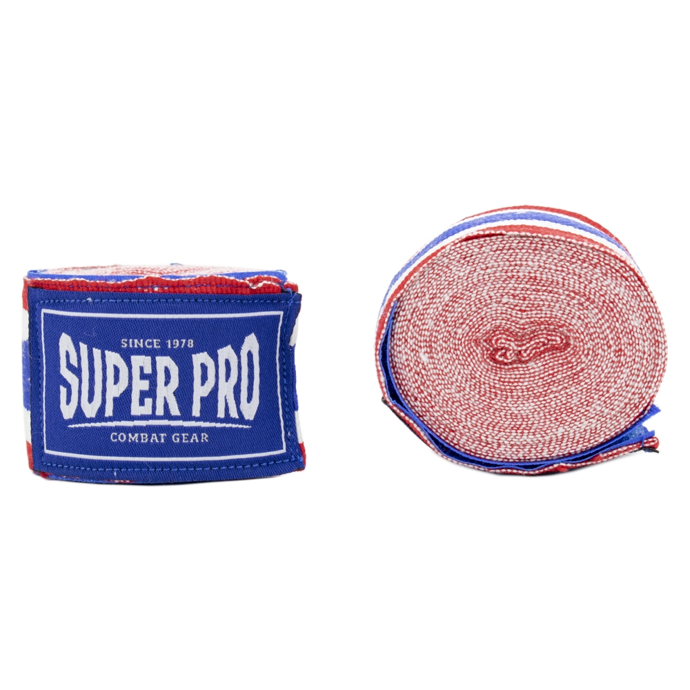 Super Pro Combat Gear Bandages - - Rood / Blauw / Wit Super Pro Combat Gear Bandages - - Rood / Blauw / Wit