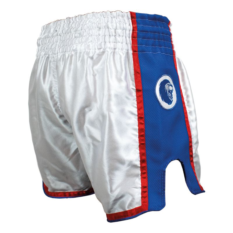 Super Pro Combat Gear short - Thai Short Stripes - Rood / Blauw / Wit Super Pro Combat Gear short - Thai Short Stripes - Rood / Blauw / Wit