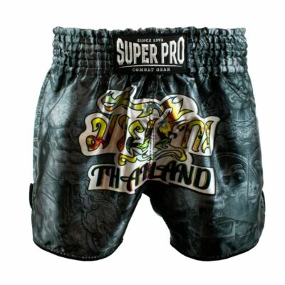 Super Pro Combat Gear Thaishort - Pattaya Made In Thailand - Zwart / Geel Super Pro Combat Gear Thaishort - Pattaya Made In Thailand - Zwart / Geel