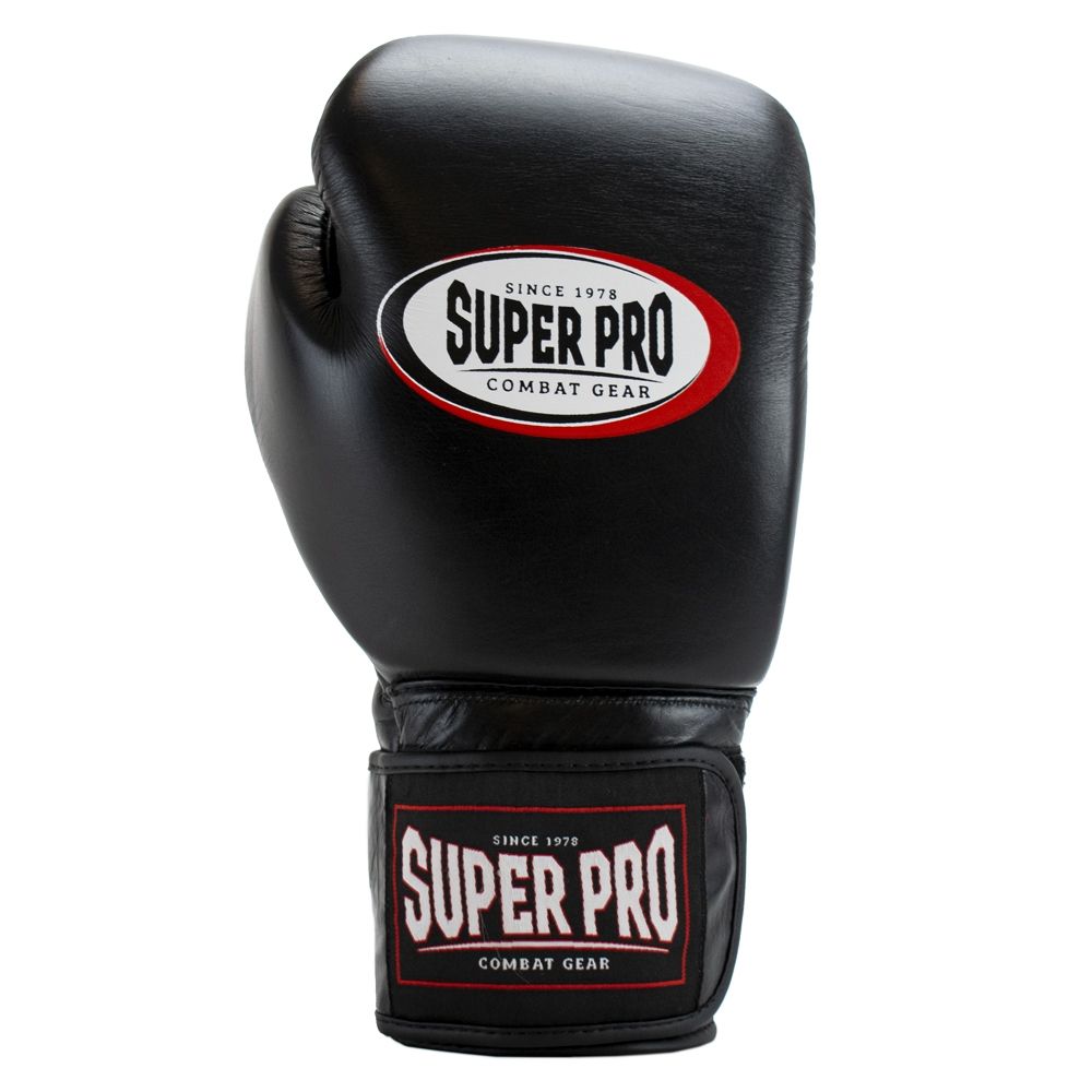 Super Pro Combat Gear Bokshandschoen - Thai pro Lederen (thai)bokshandschoenen - Zwart Super Pro Combat Gear Bokshandschoen - Thai pro Lederen (thai)bokshandschoenen - Zwart