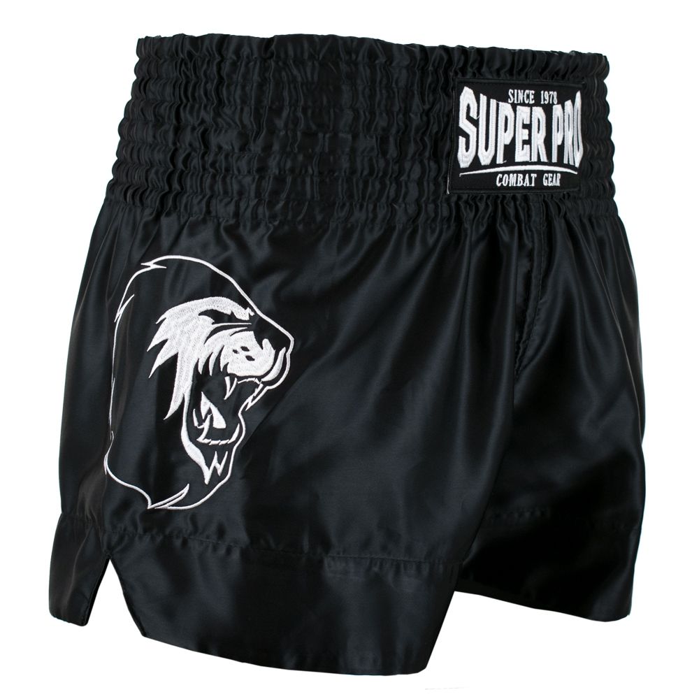 Super Pro Combat Gear Kickboksbroekje - Thai En Kickboksshort Hero - Zwart / Wit Super Pro Combat Gear Kickboksbroekje - Thai En Kickboksshort Hero - Zwart / Wit