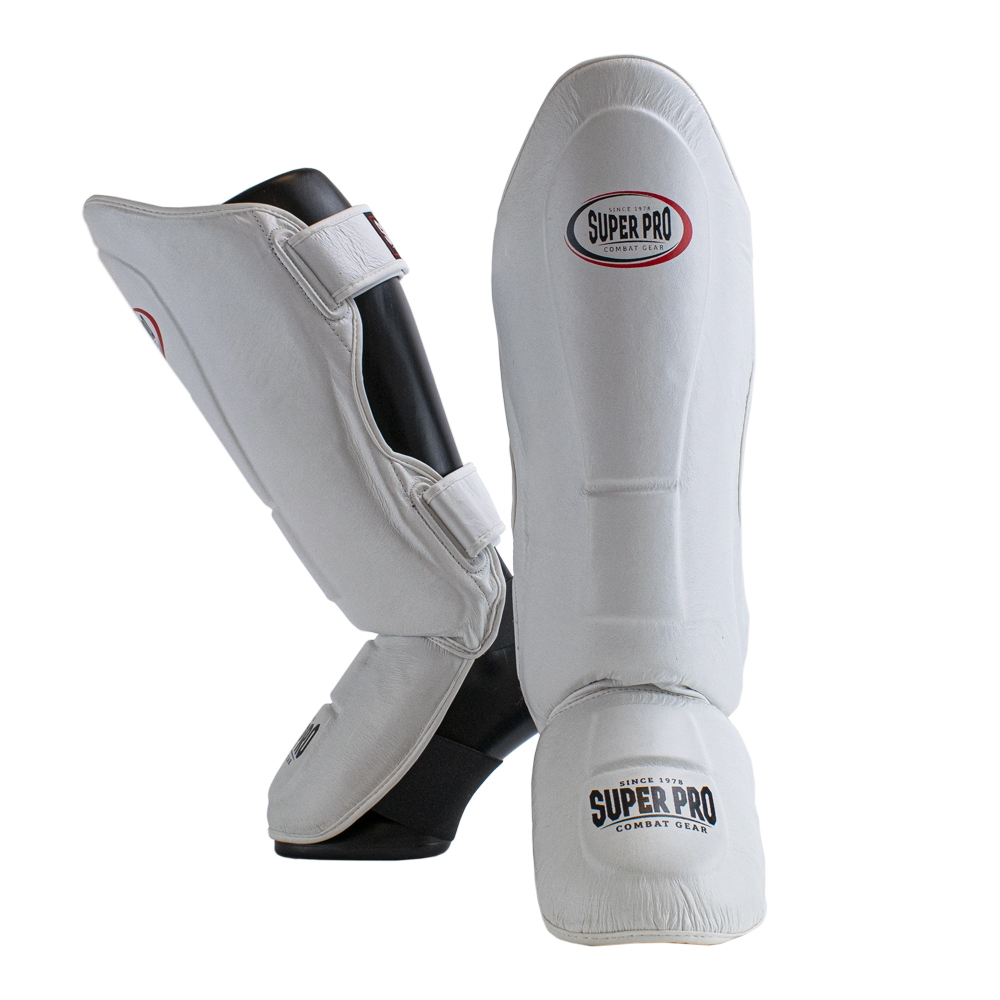 Super Pro Combat Gear Scheenbeschermer - Thai pro - Zwart / Wit Super Pro Combat Gear Scheenbeschermer - Thai pro - Zwart / Wit
