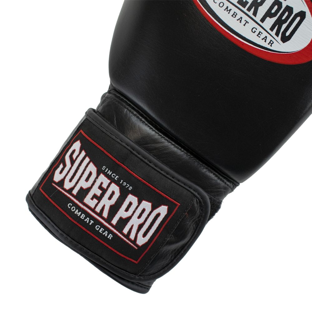 Super Pro Combat Gear Bokshandschoen - Thai pro Lederen (thai)bokshandschoenen - Zwart Super Pro Combat Gear Bokshandschoen - Thai pro Lederen (thai)bokshandschoenen - Zwart