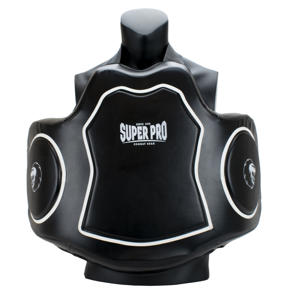 Super Pro Combat Gear Bodyprotector - Professional Gladiator - Zwart / Wit Super Pro Combat Gear Bodyprotector - Professional Gladiator - Zwart / Wit