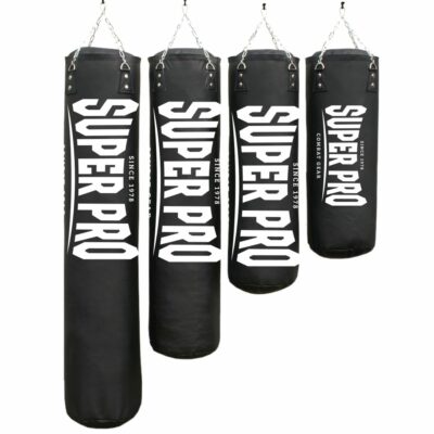Super Pro Combat Gear Bokszak - Luxury Pu Vertical Logo - Zwart