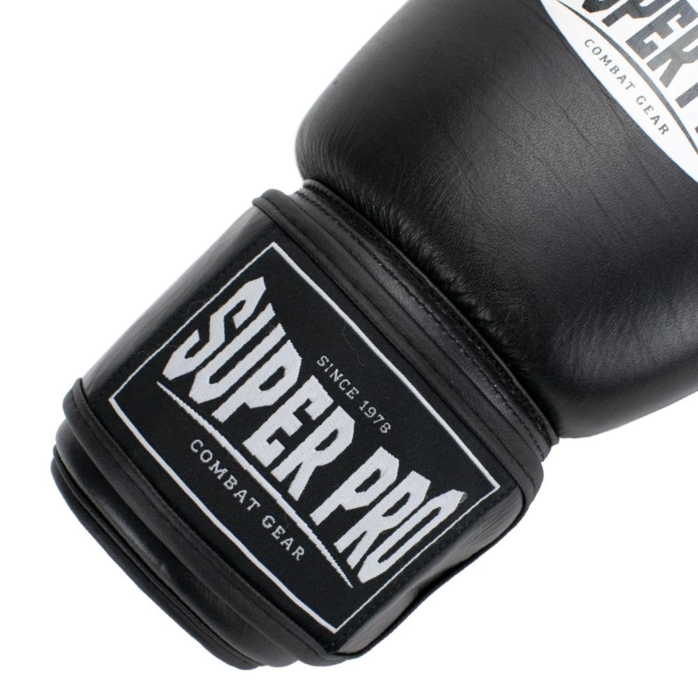 Super Pro Combat Gear Bokshandschoen - Boxer Pro - Zwart / Wit Super Pro Combat Gear Bokshandschoen - Boxer Pro - Zwart / Wit