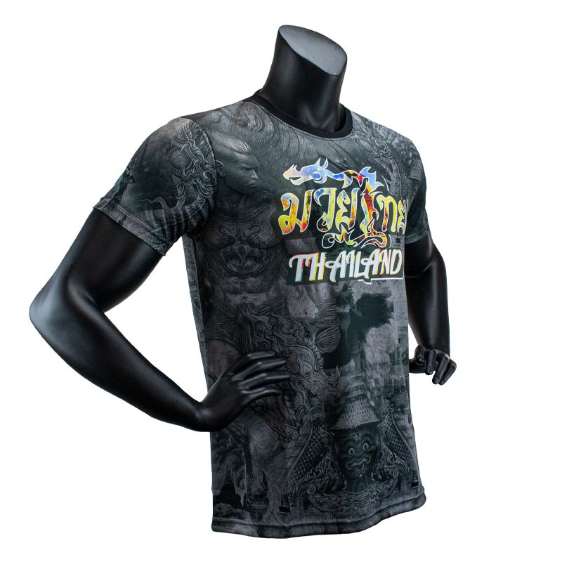 Super Pro Combat Gear T-shirt - Pattaya Made In Thailand - Zwart / Geel Super Pro Combat Gear T-shirt - Pattaya Made In Thailand - Zwart / Geel