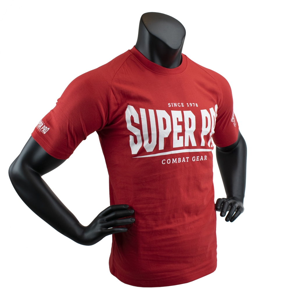 Super Pro Combat Gear T-shirt - S.P. Logo 140 - Rood / Wit Super Pro Combat Gear T-shirt - S.P. Logo 140 - Rood / Wit