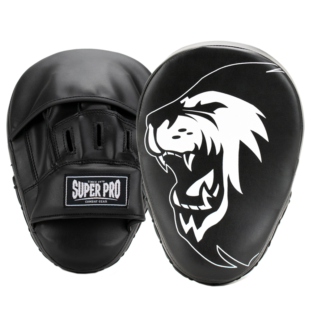 Super Pro Combat Gear Stootkussen - Handpads Curved - Zwart / Wit