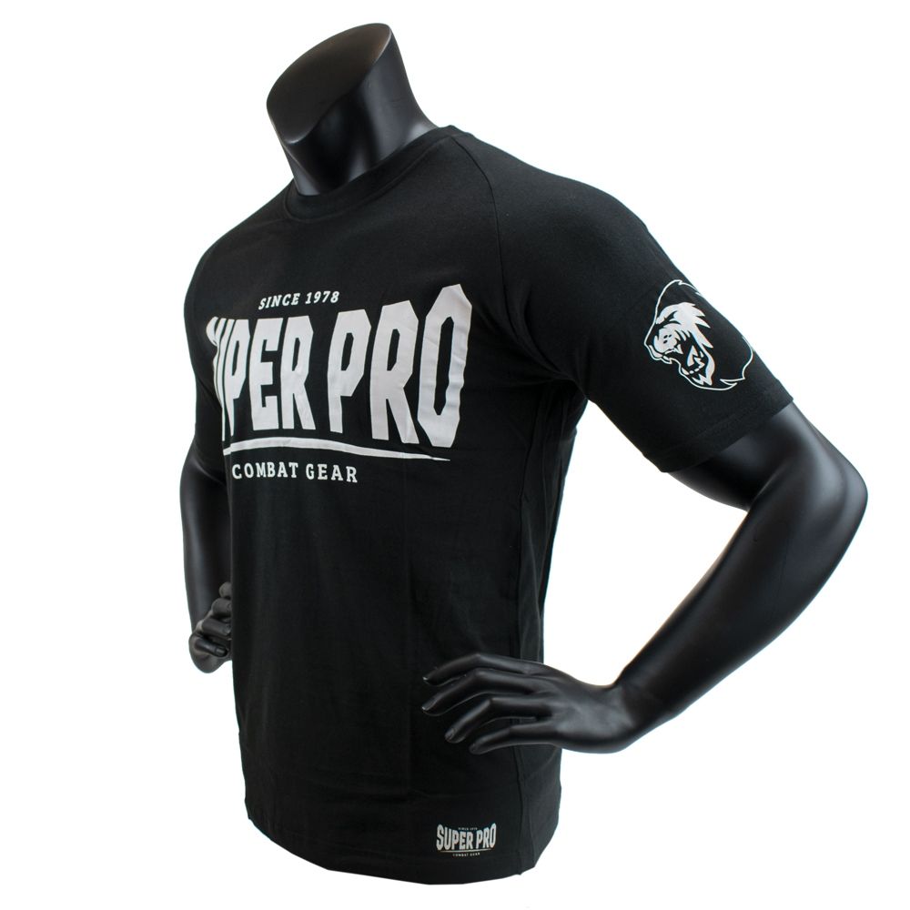 Super Pro Combat Gear T-shirt - S.p. Logo 140 - Zwart / Wit Super Pro Combat Gear T-shirt - S.p. Logo 140 - Zwart / Wit
