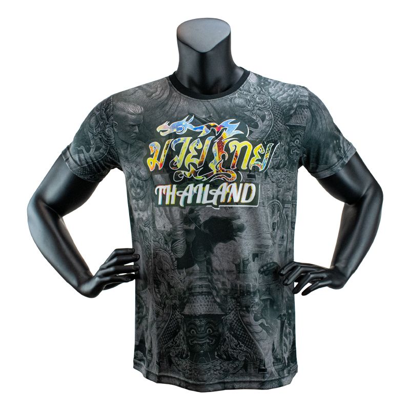 Super Pro Combat Gear T-shirt - Pattaya Made In Thailand - Zwart / Geel Super Pro Combat Gear T-shirt - Pattaya Made In Thailand - Zwart / Geel