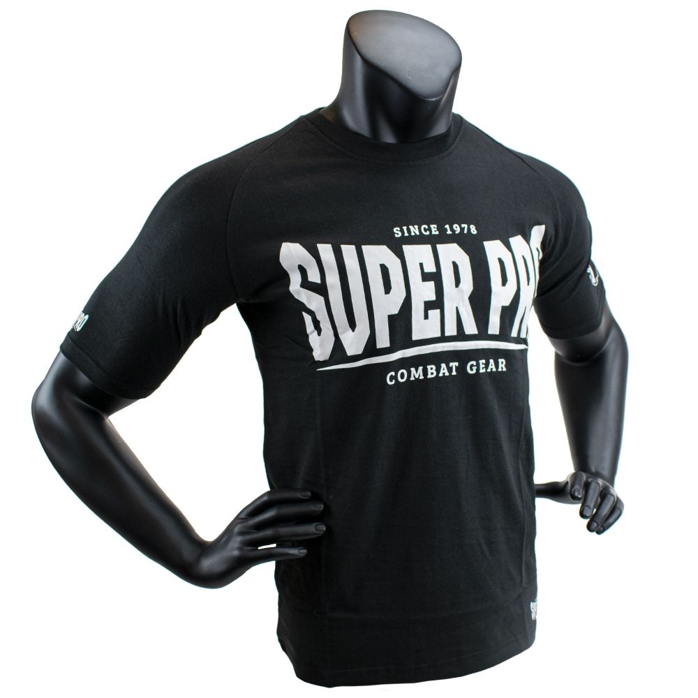 Super Pro Combat Gear T-shirt - S.p. Logo 140 - Zwart / Wit Super Pro Combat Gear T-shirt - S.p. Logo 140 - Zwart / Wit