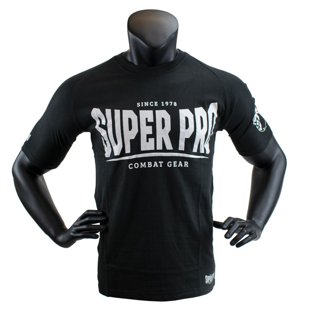 Super Pro Combat Gear T-shirt - S.p. Logo 140 - Zwart / Wit Super Pro Combat Gear T-shirt - S.p. Logo 140 - Zwart / Wit