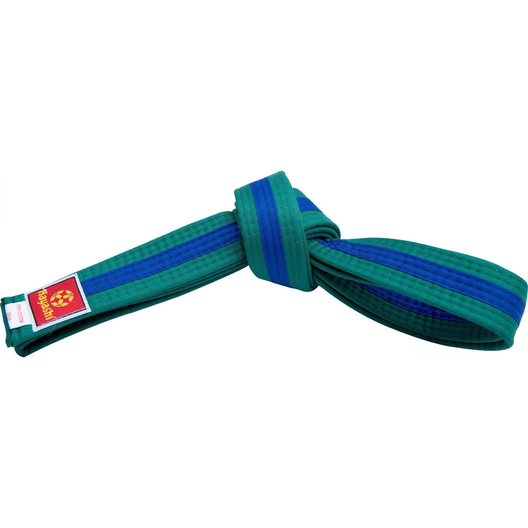 Hayashi Budoband - Band voor Judo, Karate en Taekwondo - Groen / Blauw Hayashi Budoband - Band voor Judo, Karate en Taekwondo - Groen / Blauw