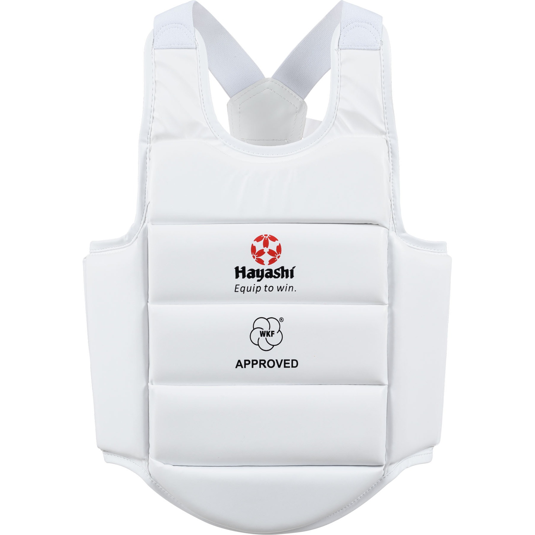 Hayashi Body protector - WKF U14 - Wit Hayashi Body protector - WKF U14 - Wit