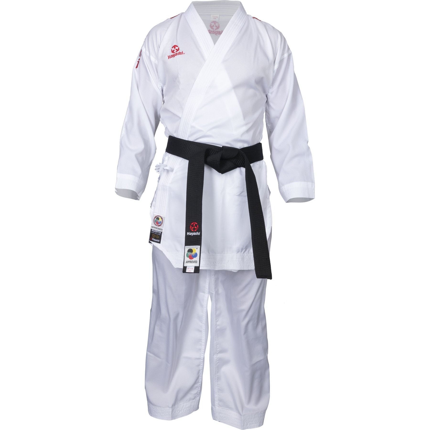 Hayashi Karatepak - Air Deluxe - Wit / Rood Hayashi Karatepak - Air Deluxe - Wit / Rood