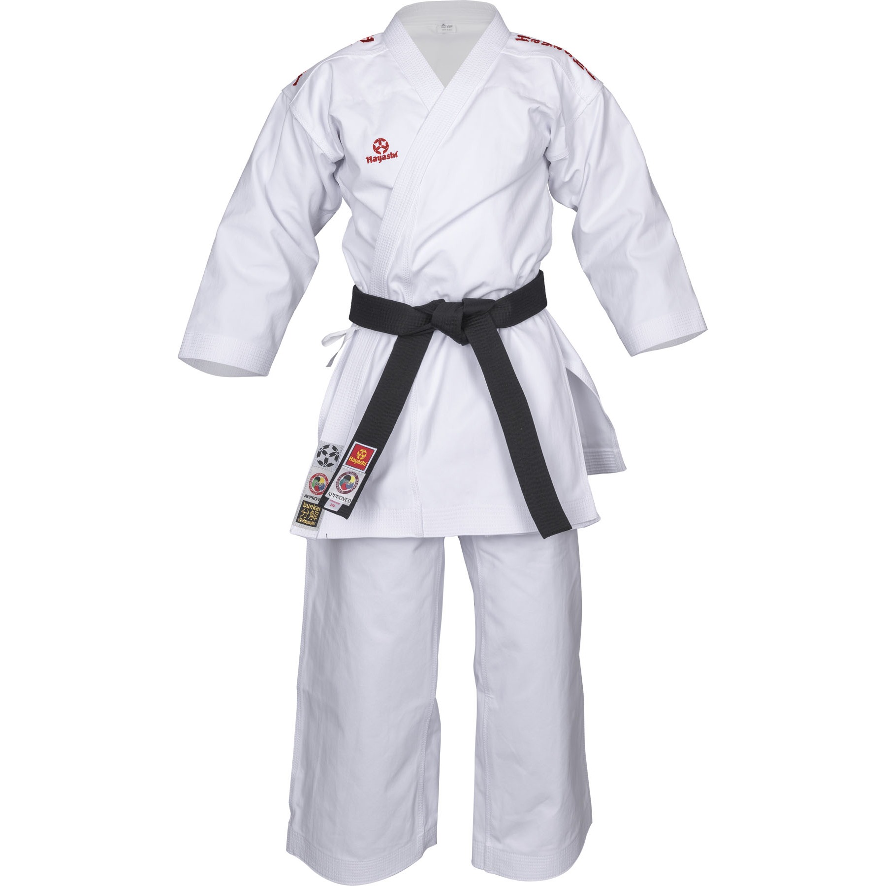 Hayashi Karatepak - Bunkai 2.0 WKF Approved - Wit / Rood Hayashi Karatepak - Bunkai 2.0 WKF Approved - Wit / Rood