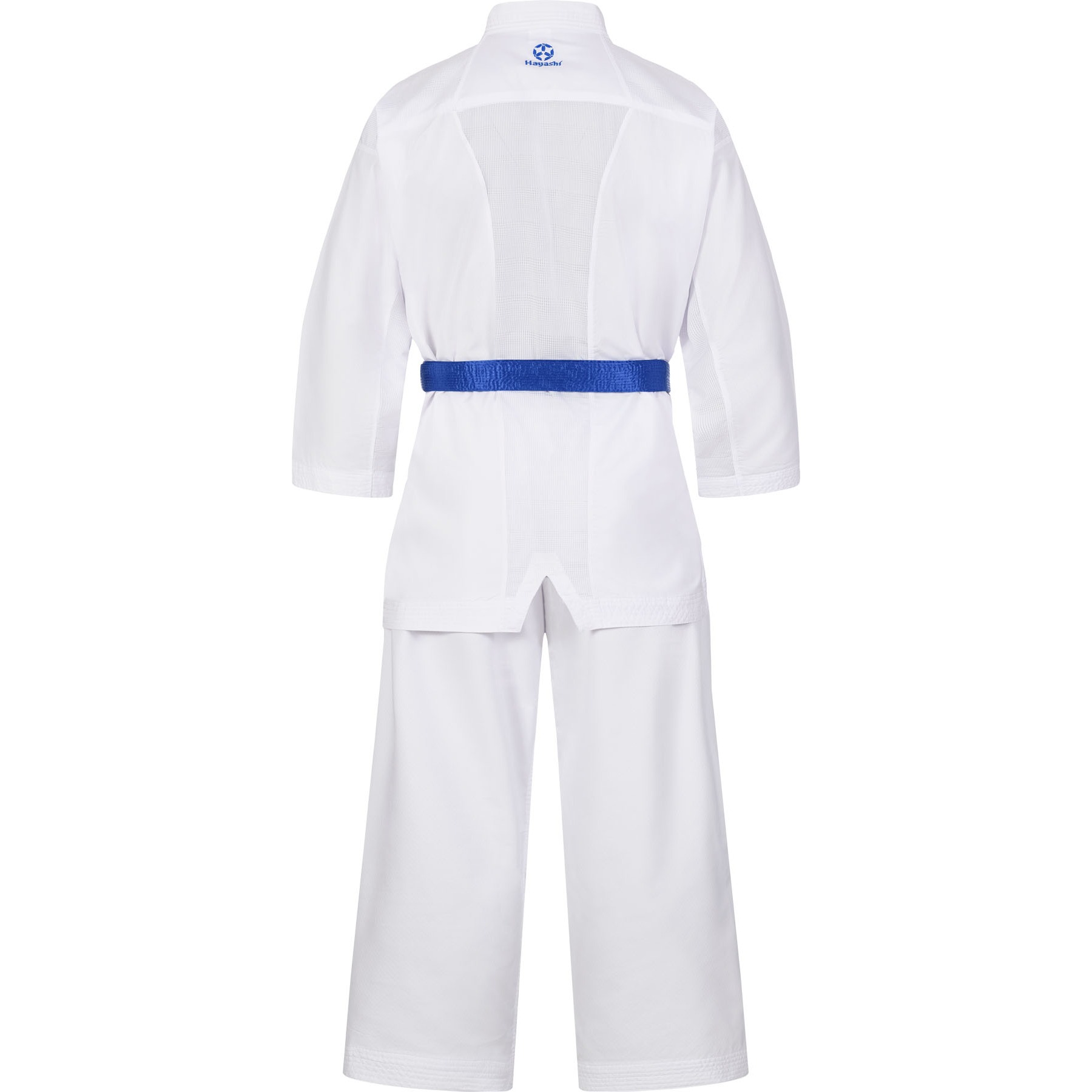 Hayashi Karatepak - Premium Kumite WKF Approved - Wit / Blauw Hayashi Karatepak - Premium Kumite WKF Approved - Wit / Blauw