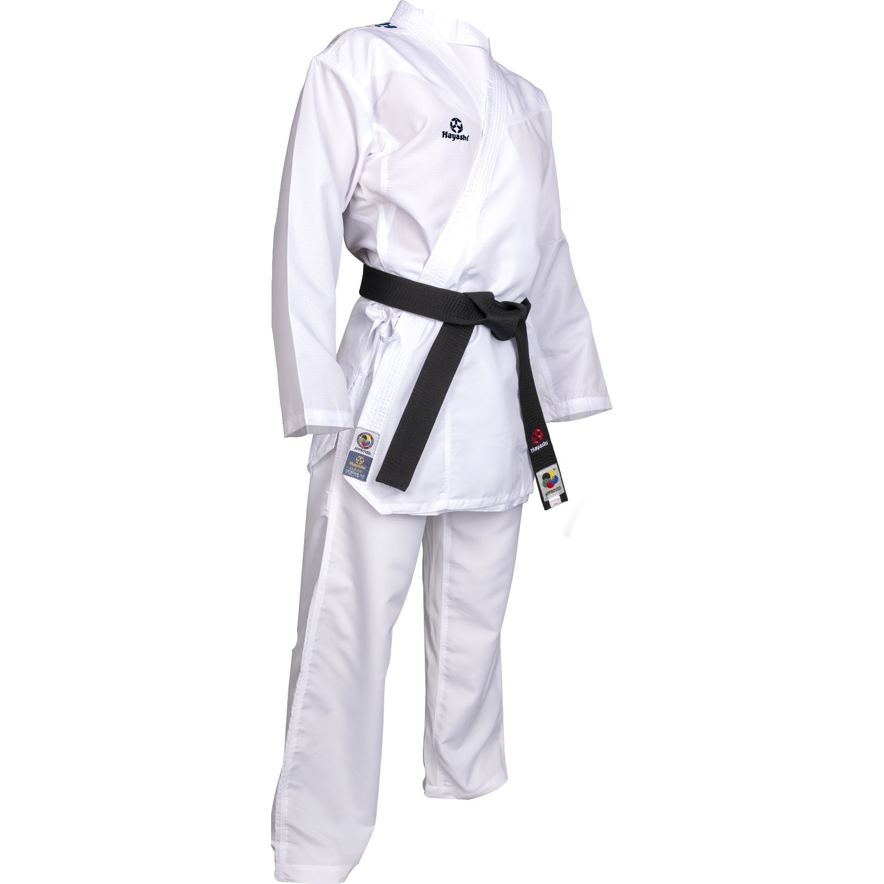 Hayashi Karatepak - Premium Kumite - Wit / Blauw Hayashi Karatepak - Premium Kumite - Wit / Blauw