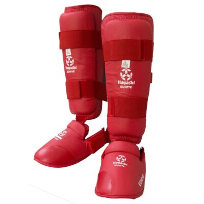 Hayashi Scheen- en wreefbeschermer - Karate Shin and Instep Guard - Rood Hayashi Scheen- en wreefbeschermer - Karate Shin and Instep Guard - Rood