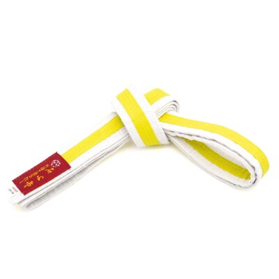 Hayashi Budoband - Band voor Judo, Karate en Taekwondo - Wit / Geel Hayashi Budoband - Band voor Judo, Karate en Taekwondo - Wit / Geel