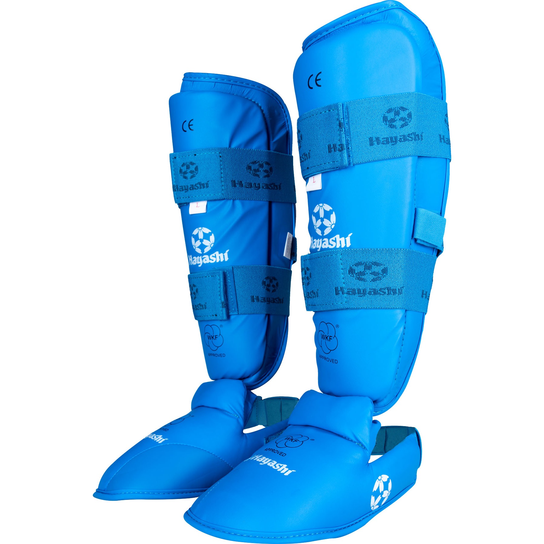 Hayashi Scheen- en wreefbeschermer - WKF Approved - Blauw Hayashi Scheen- en wreefbeschermer - WKF Approved - Blauw
