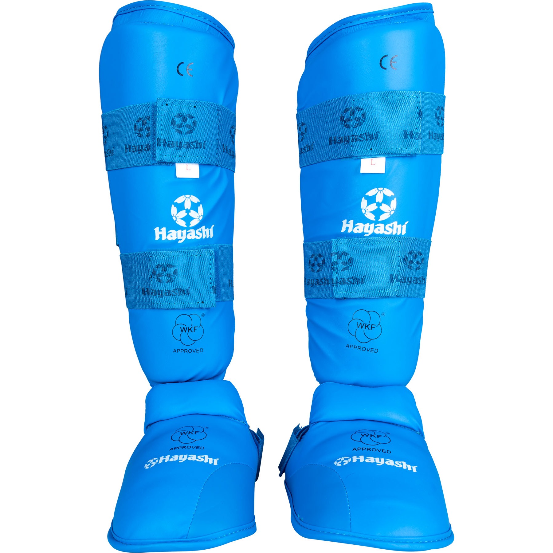 Hayashi Scheen- en wreefbeschermer - WKF Approved - Blauw Hayashi Scheen- en wreefbeschermer - WKF Approved - Blauw