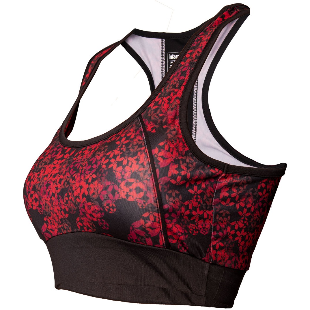 Hayashi Sport BH - Flowers - Zwart / Rood Hayashi Sport BH - Flowers - Zwart / Rood