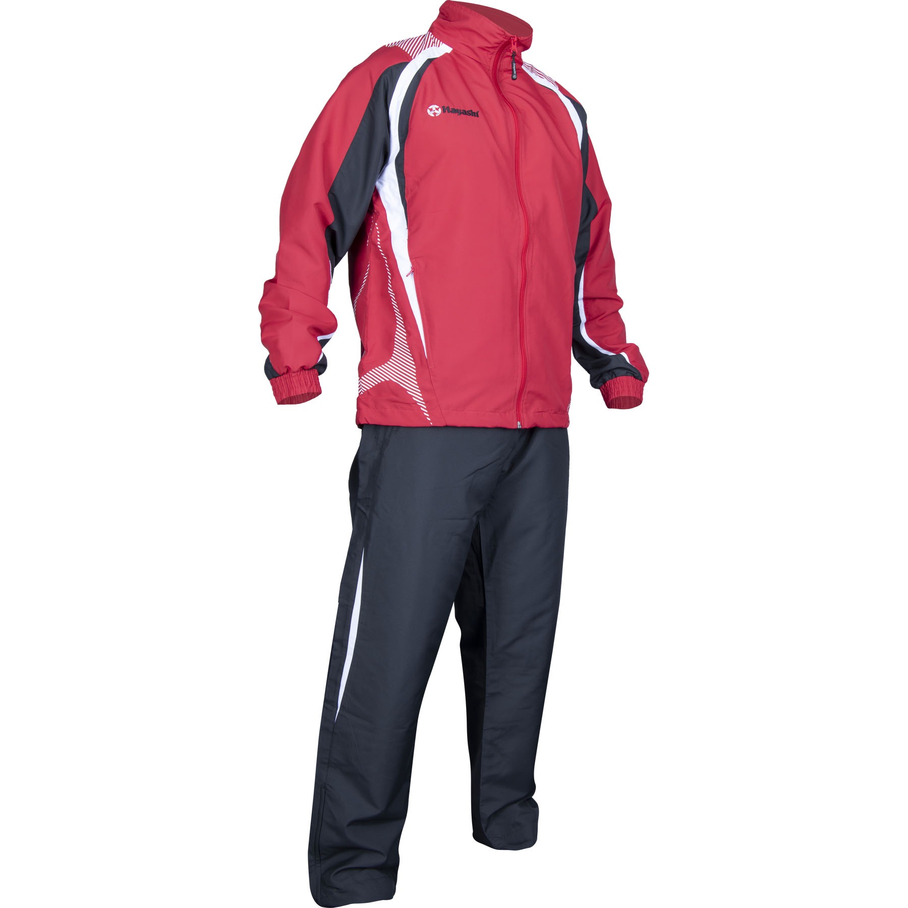 Hayashi Trainingspak - Tracksuit for Kids - Rood / Zwart Hayashi Trainingspak - Tracksuit for Kids - Rood / Zwart