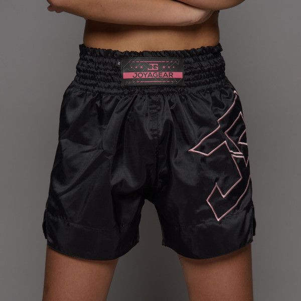 Joya Strike Kickboks Shorts Zwart Roze Joya Strike Kickboks Shorts Zwart Roze