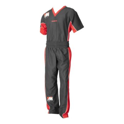 Manus Kickboksuniform - Airtex - Zwart / Wit