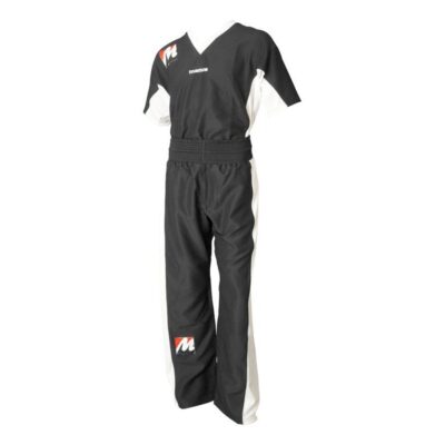 Manus Kickboksuniform - Airtex - Zwart / Wit