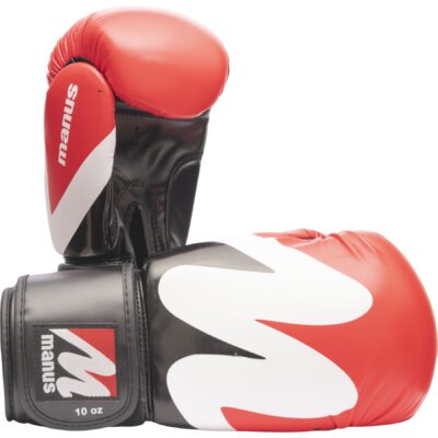 Manus Bokshandschoen - Wave - Zwart / Rood