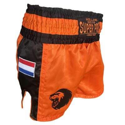 Super Pro Combat Gear - Kickboksbroekje Nations Holland - Oranje / Zwart