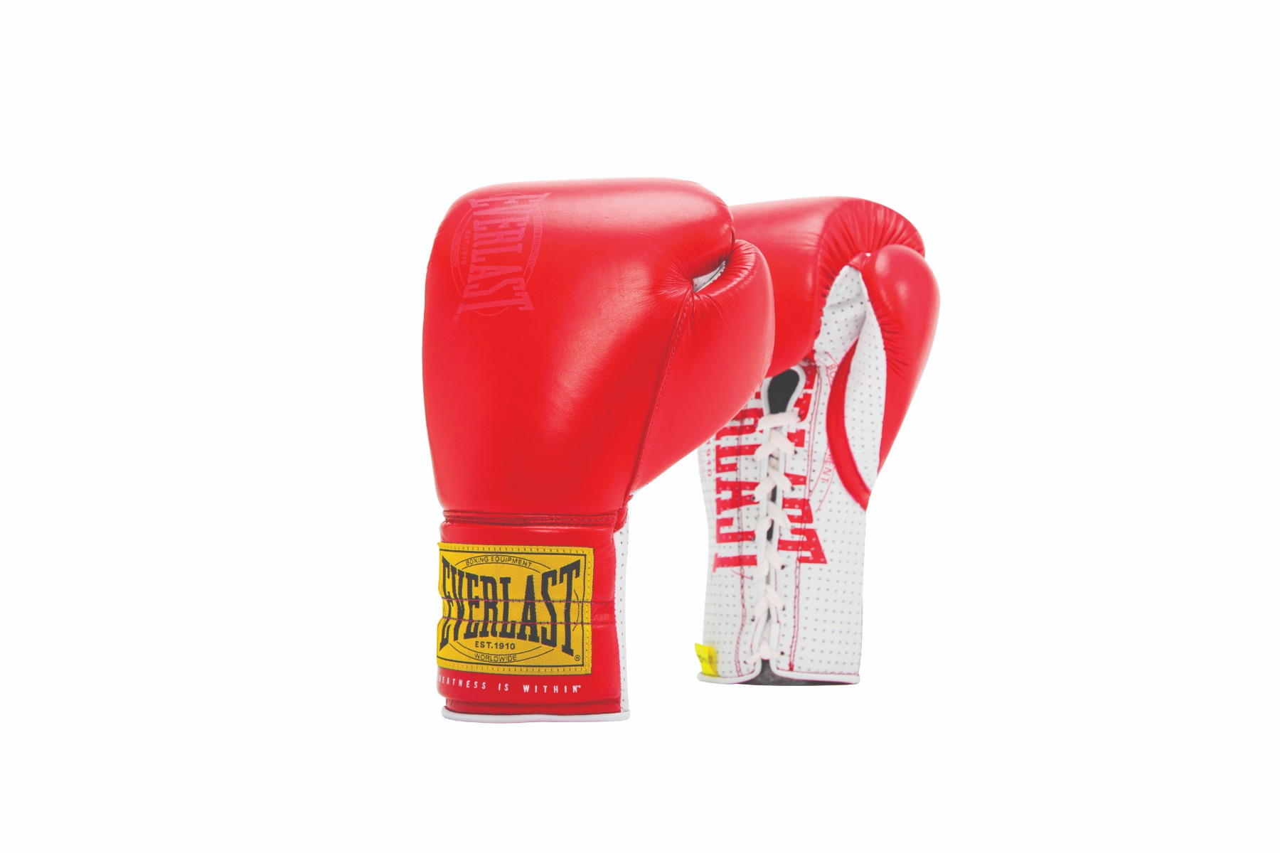 Everlast Bokshandschoen - 1910 Sparring Laced Gloves - Rood Everlast Bokshandschoen - 1910 Sparring Laced Gloves - Rood