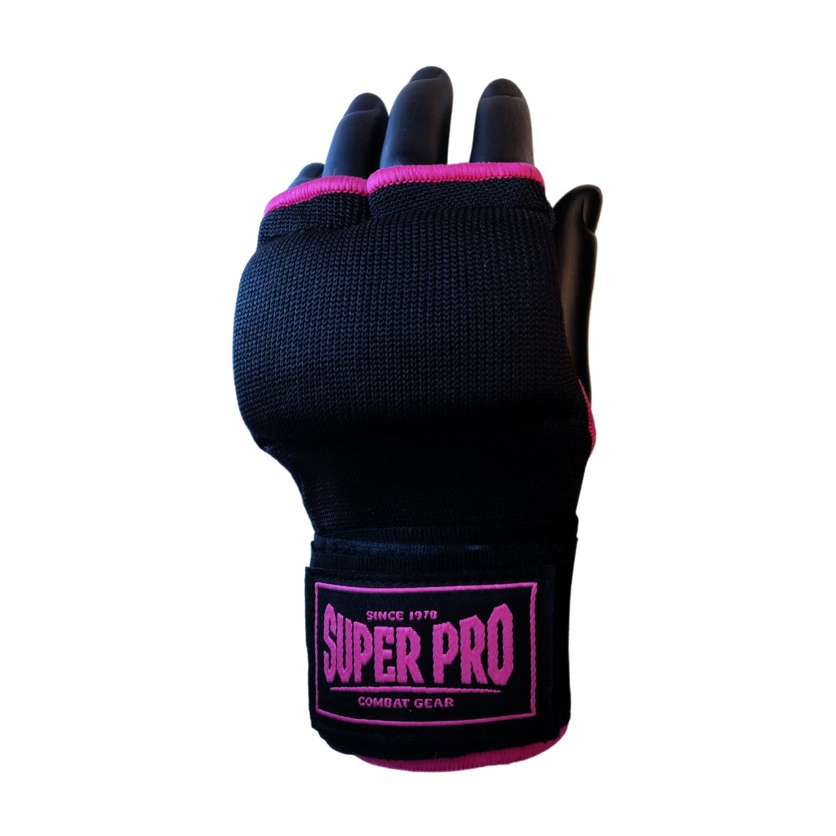 Super Pro Combat Gear Binnenhandschoen - Met Bandage - Roze / Zwart Super Pro Combat Gear Binnenhandschoen - Met Bandage - Roze / Zwart