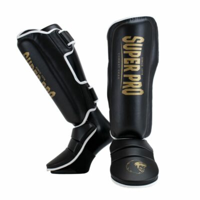 Super Pro Combat Gear Scheenbeschermer - Protector Se - Goud / Zwart / Wit Super Pro Combat Gear Scheenbeschermer - Protector Se - Goud / Zwart / Wit