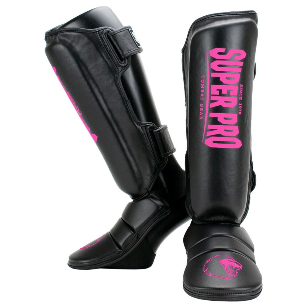 Super Pro Combat Gear Scheenbeschermer - Protector - Roze / Zwart Super Pro Combat Gear Scheenbeschermer - Protector - Roze / Zwart