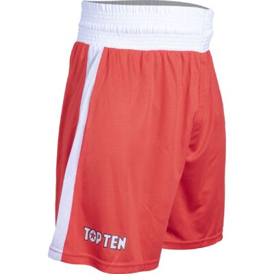 TOP TEN Kickboksbroekje - Competition - Rood / Wit TOP TEN Kickboksbroekje - Competition - Rood / Wit