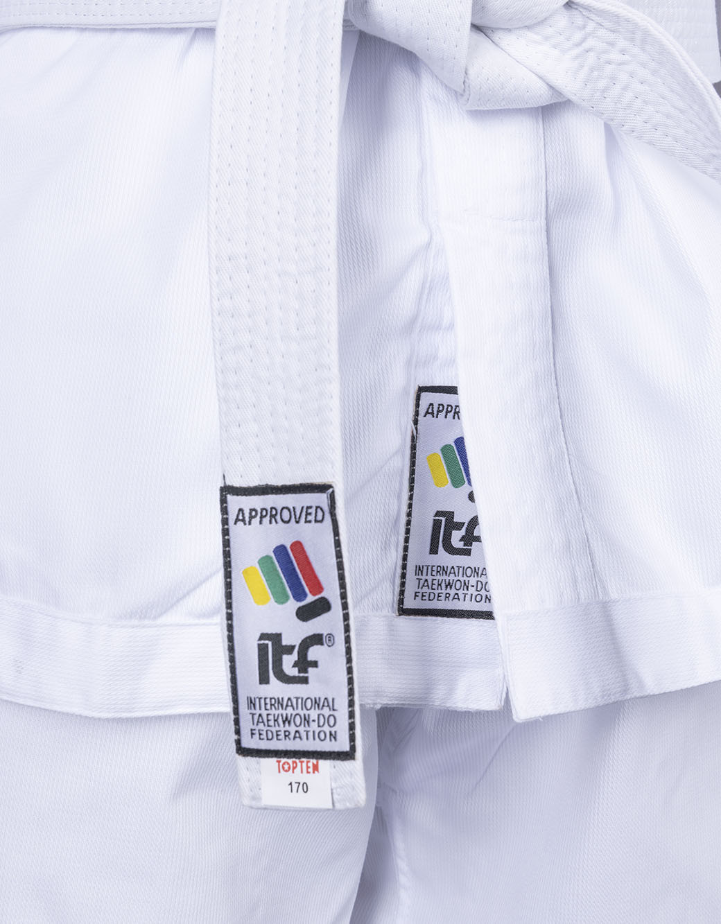 TOP TEN Taekwondopak - De-Luxe ITF Approved - Wit TOP TEN Taekwondopak - De-Luxe ITF Approved - Wit