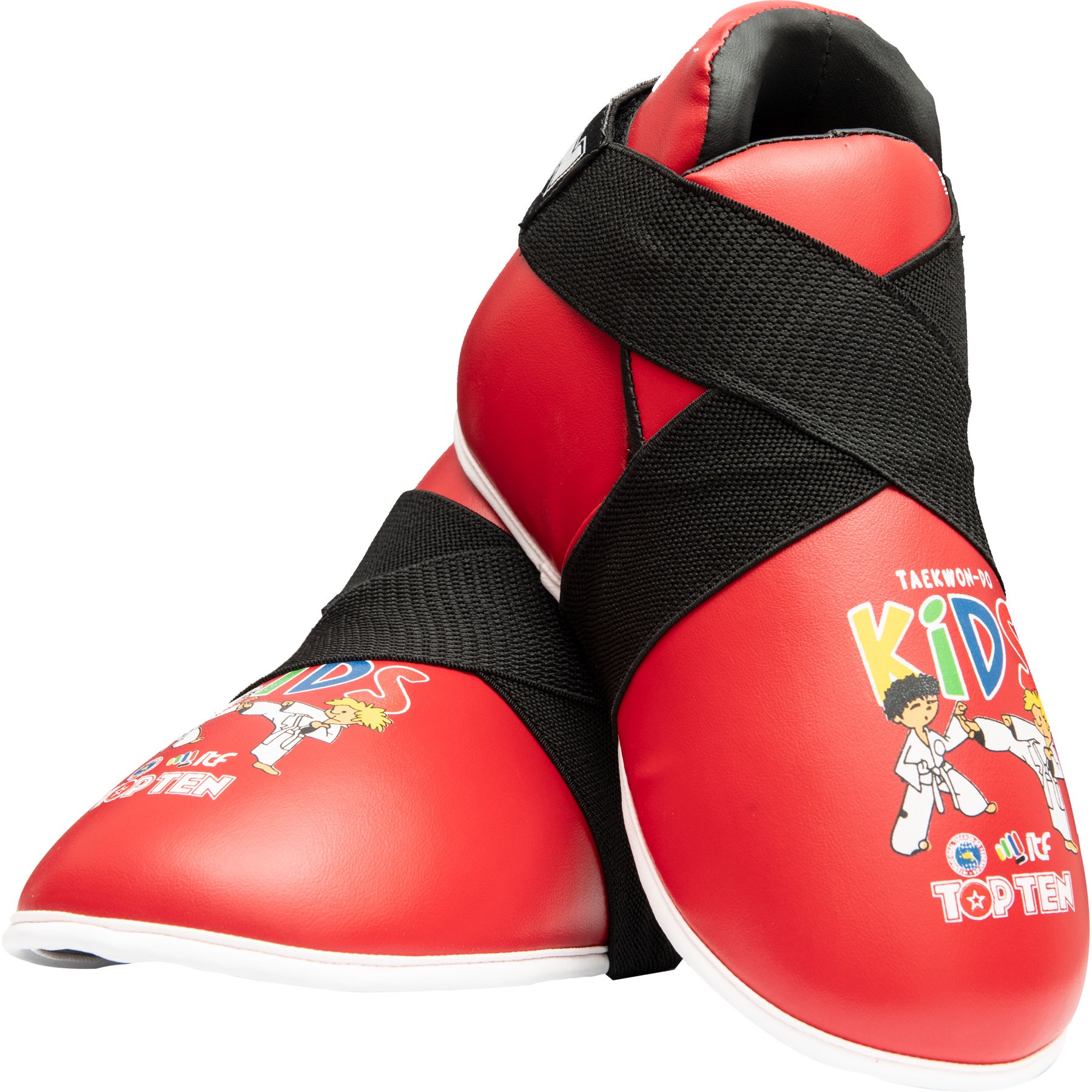 TOP TEN Taekwondovoetbeschermer - ITF Kids - Rood TOP TEN Taekwondovoetbeschermer - ITF Kids - Rood