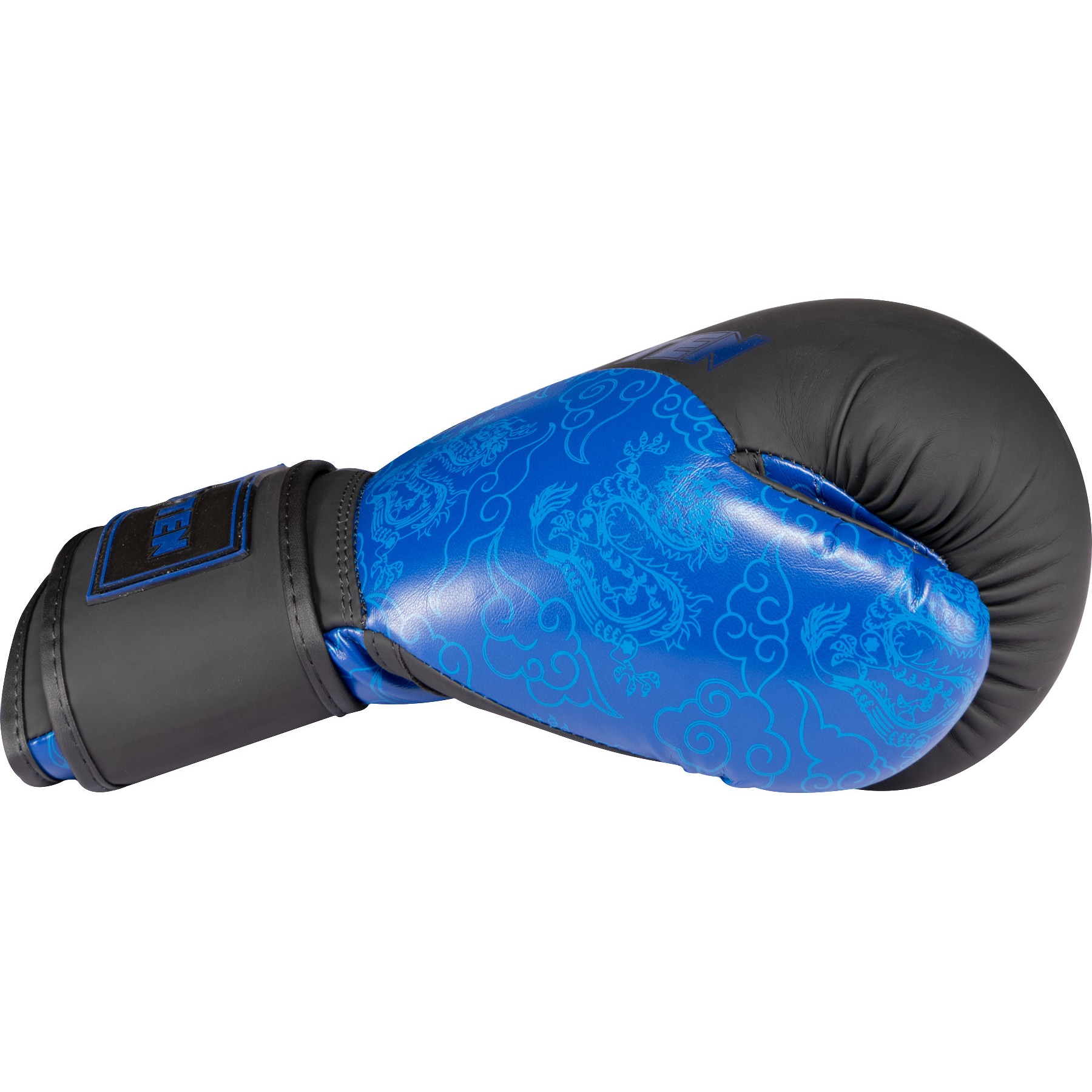 TOP TEN Bokshandschoen - Dragon - Zwart / Blauw TOP TEN Bokshandschoen - Dragon - Zwart / Blauw