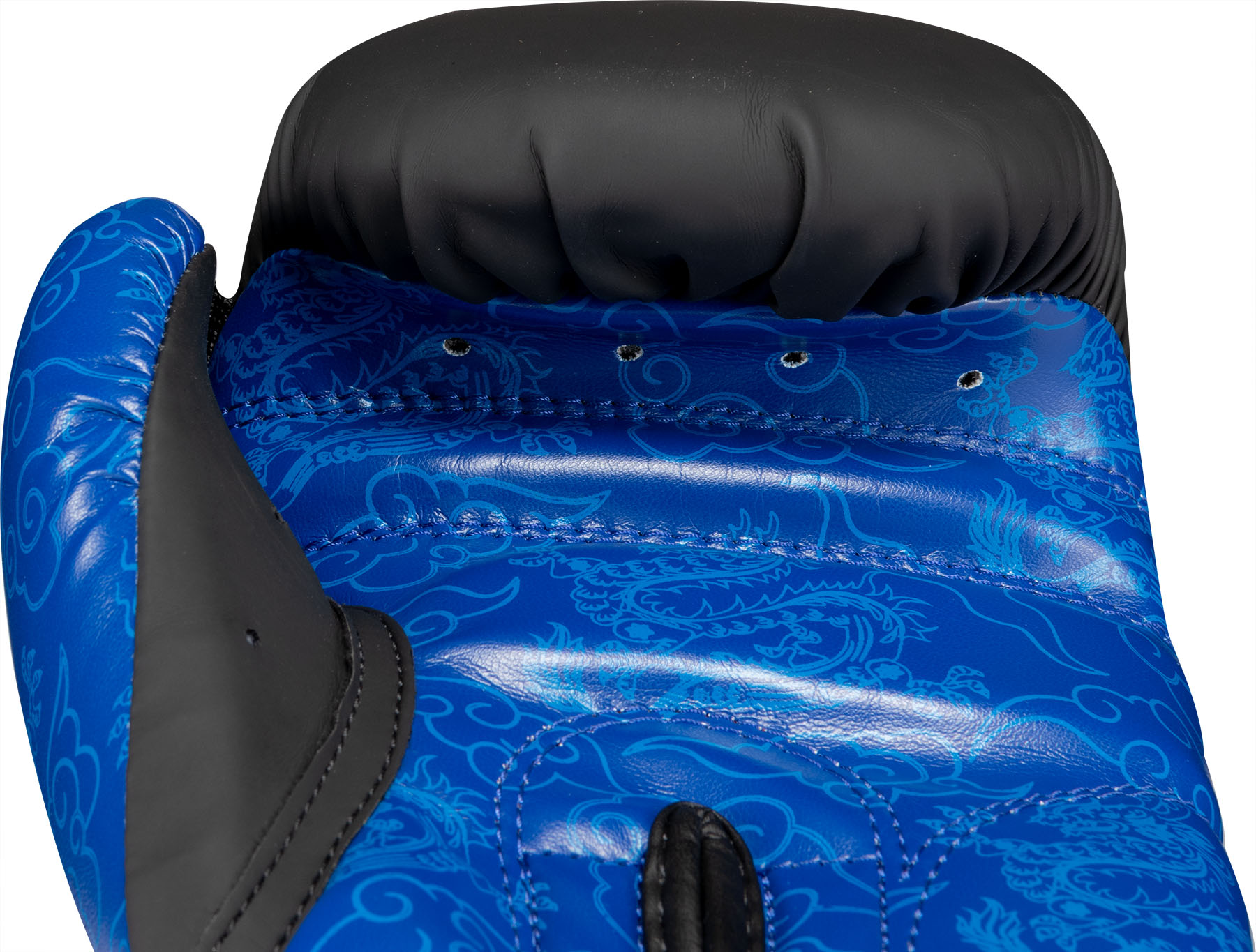TOP TEN Bokshandschoen - Dragon - Zwart / Blauw TOP TEN Bokshandschoen - Dragon - Zwart / Blauw