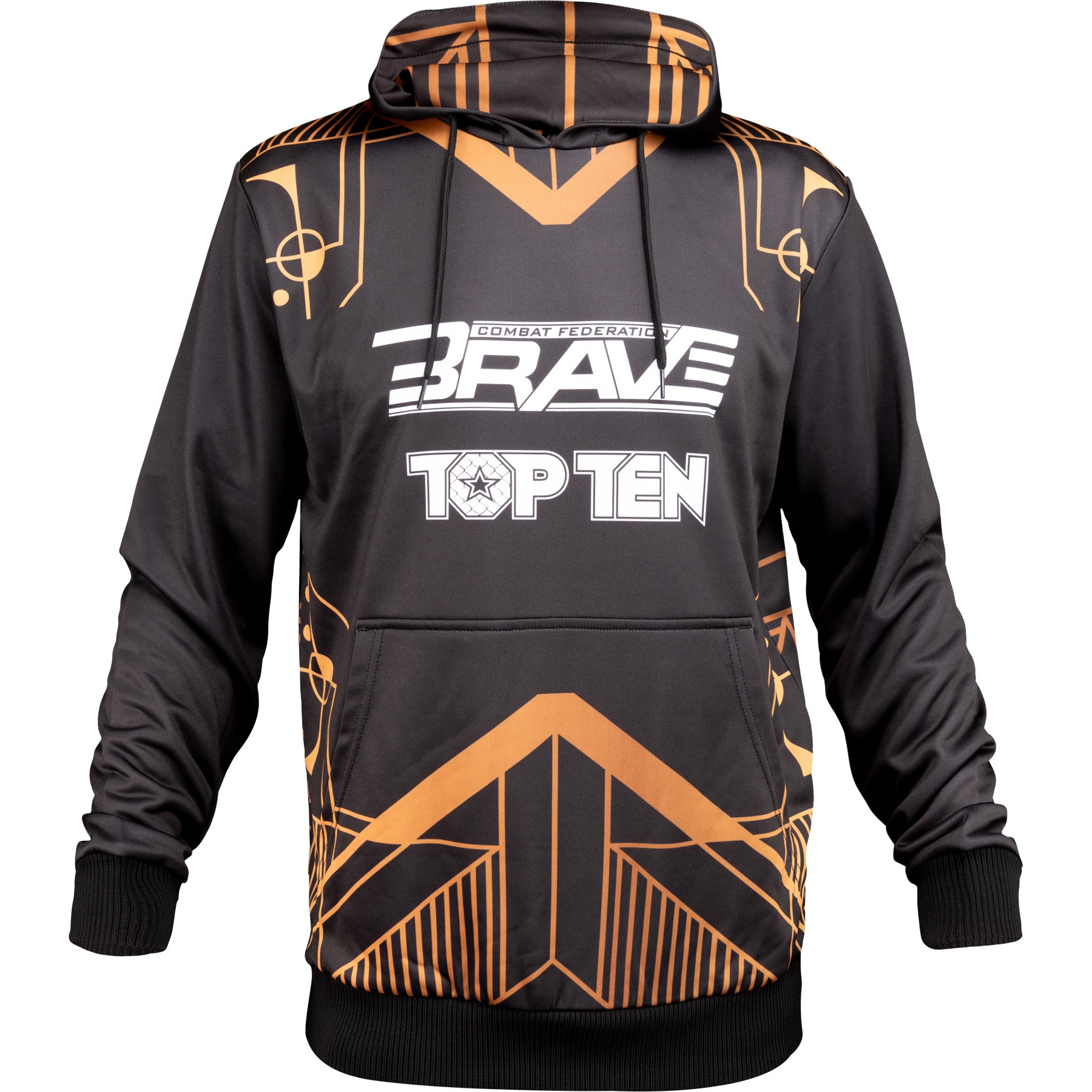 TOP TEN MMA T-shirt - BRAVE - Zwart / Goud TOP TEN MMA T-shirt - BRAVE - Zwart / Goud