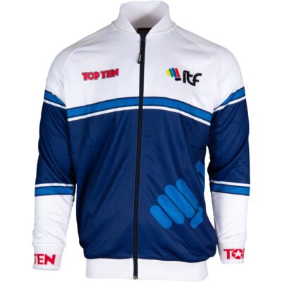 TOP TEN Trainingsjas - ITF Synergy - Wit / Blauw TOP TEN Trainingsjas - ITF Synergy - Wit / Blauw
