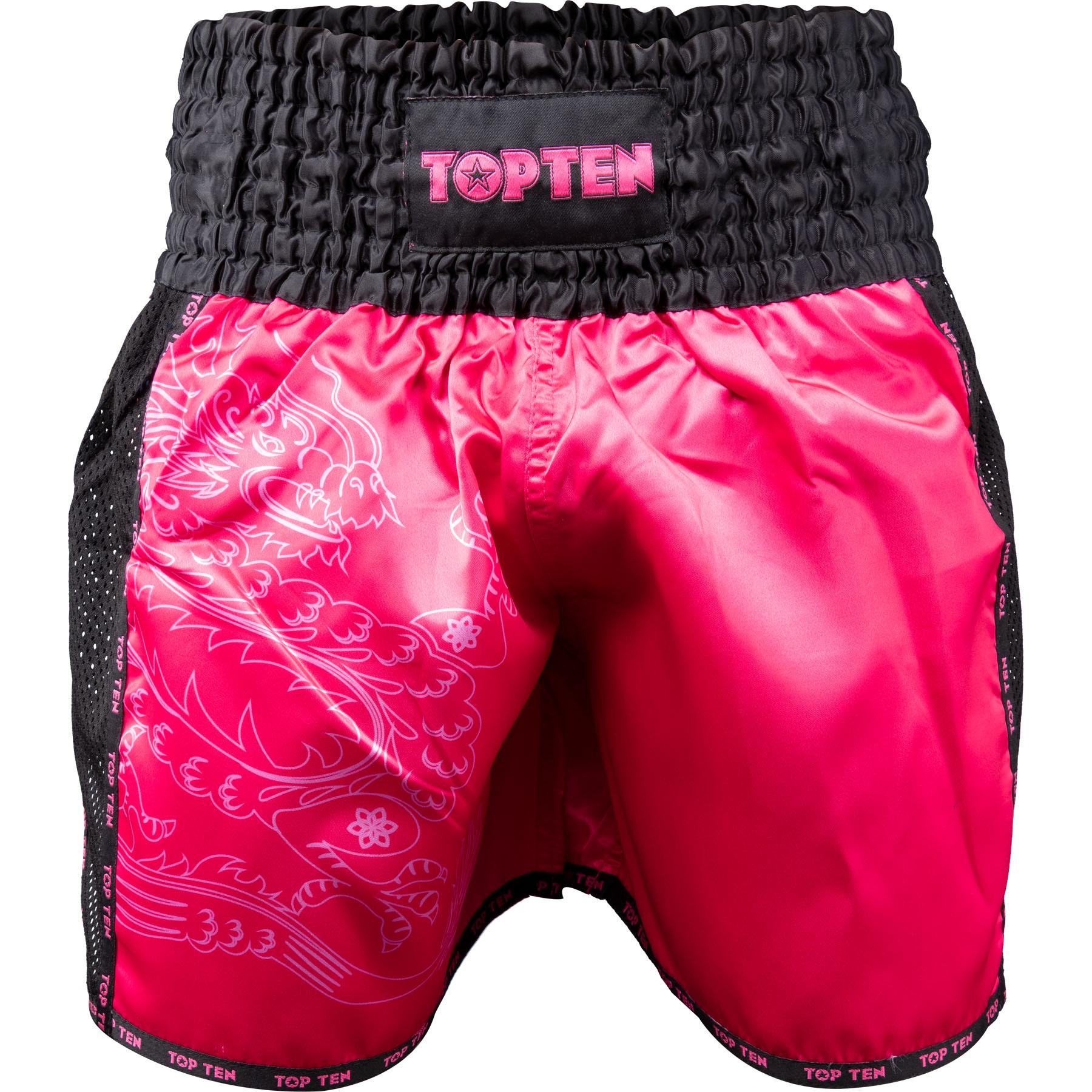 TOP TEN Kickboksbroekje - Dragon - Zwart / Roze TOP TEN Kickboksbroekje - Dragon - Zwart / Roze