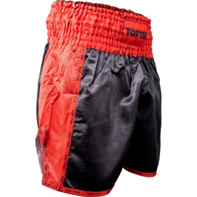 TOP TEN Kickboksbroekje - Dragon - Rood / Zwart