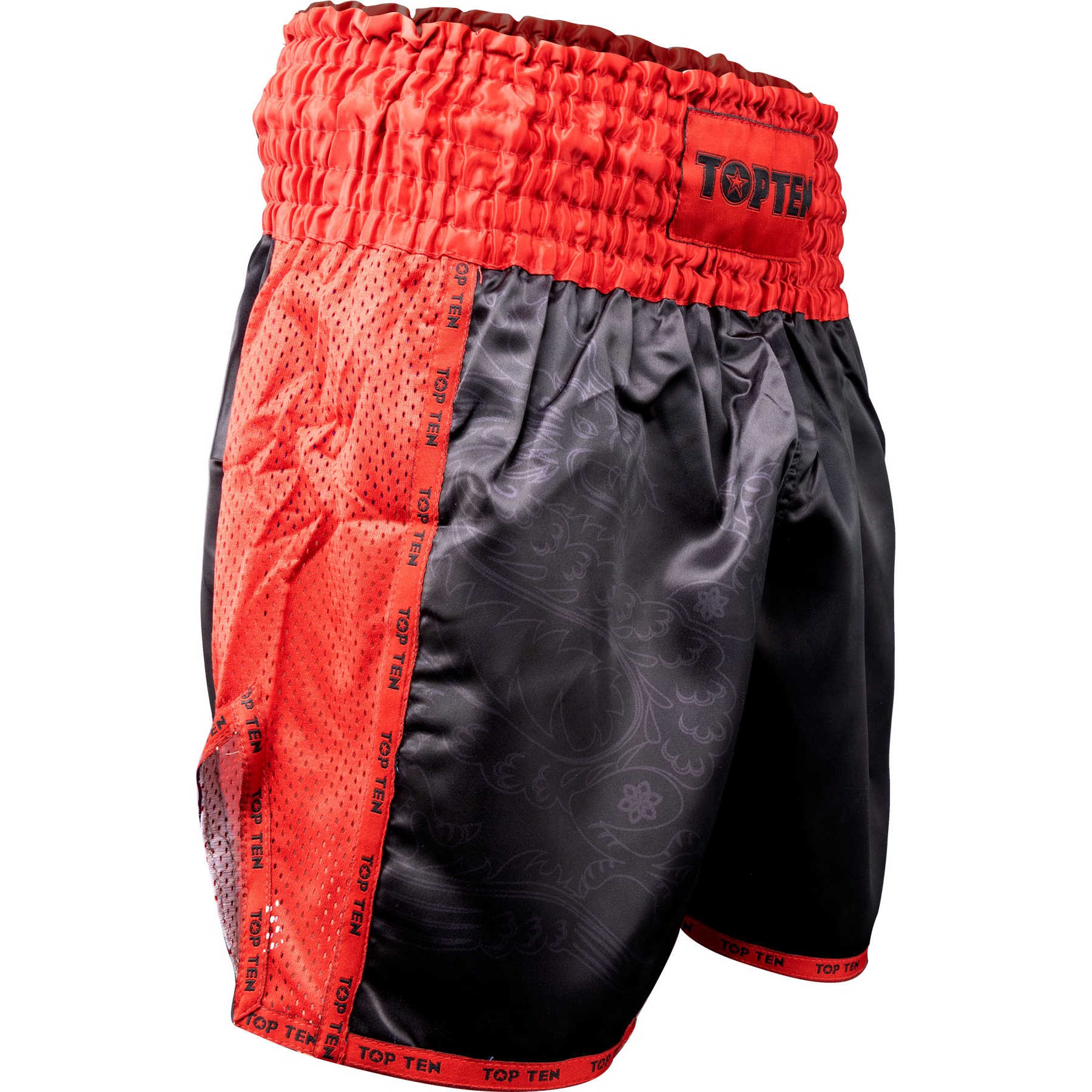 TOP TEN Kickboksbroekje - Dragon - Rood / Zwart TOP TEN Kickboksbroekje - Dragon - Rood / Zwart