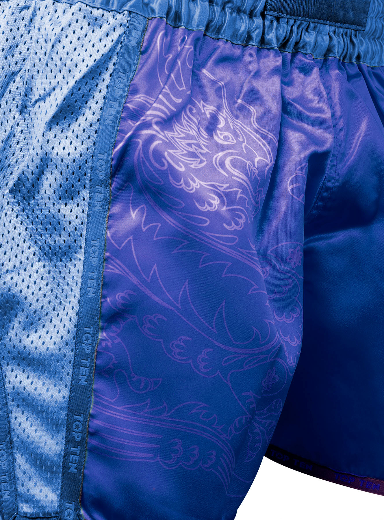 TOP TEN Kickboksbroekje - Dragon - Blauw TOP TEN Kickboksbroekje - Dragon - Blauw