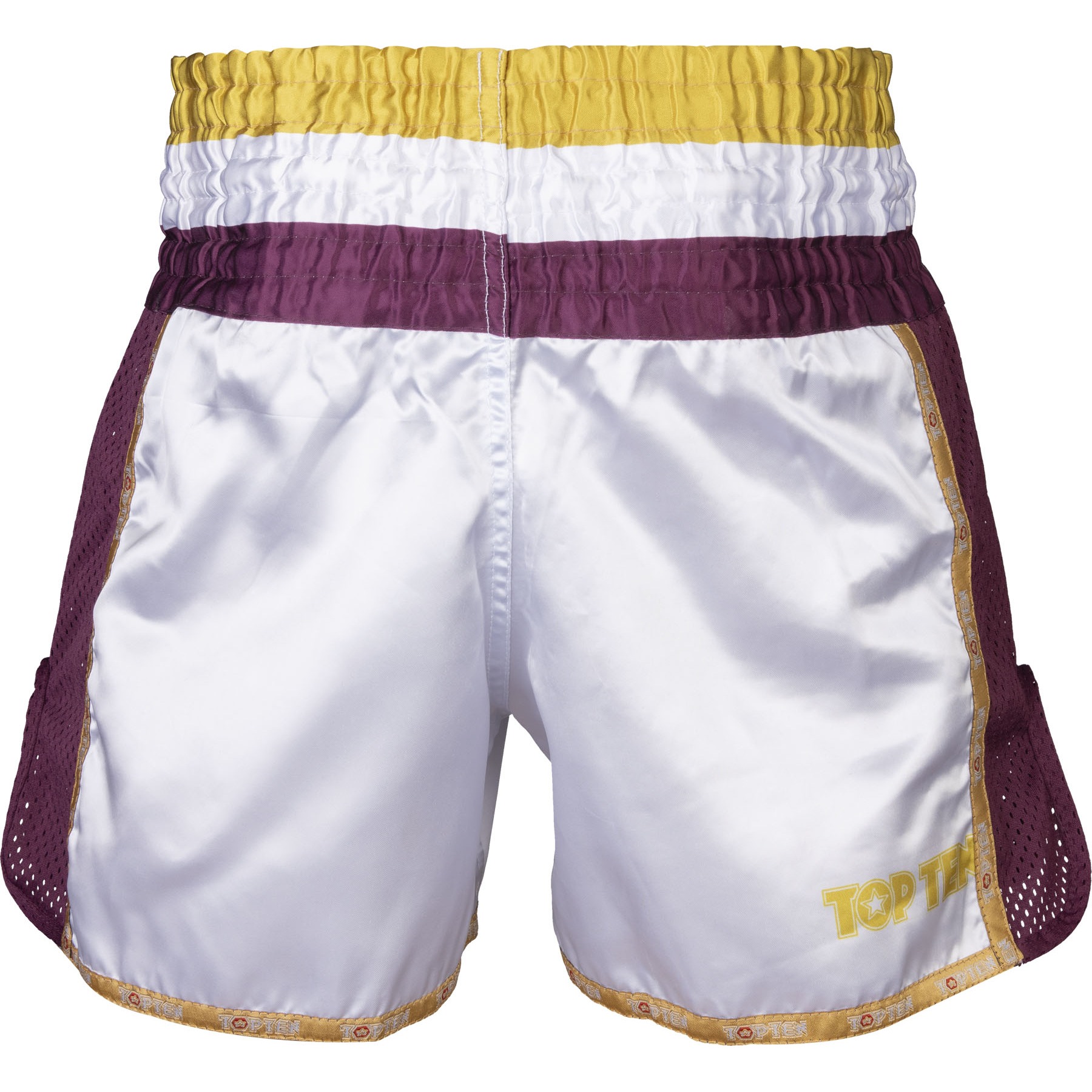 TOP TEN Thaiboks-broekje - Star - Wit / Rood TOP TEN Thaiboks-broekje - Star - Wit / Rood